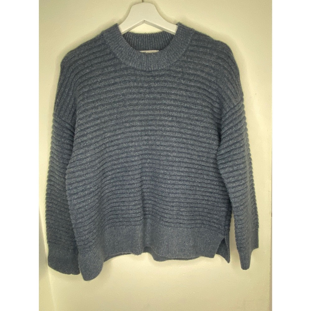 Madewell Elsmere pullover sweater size Small Heather lake wool‎ bleanf